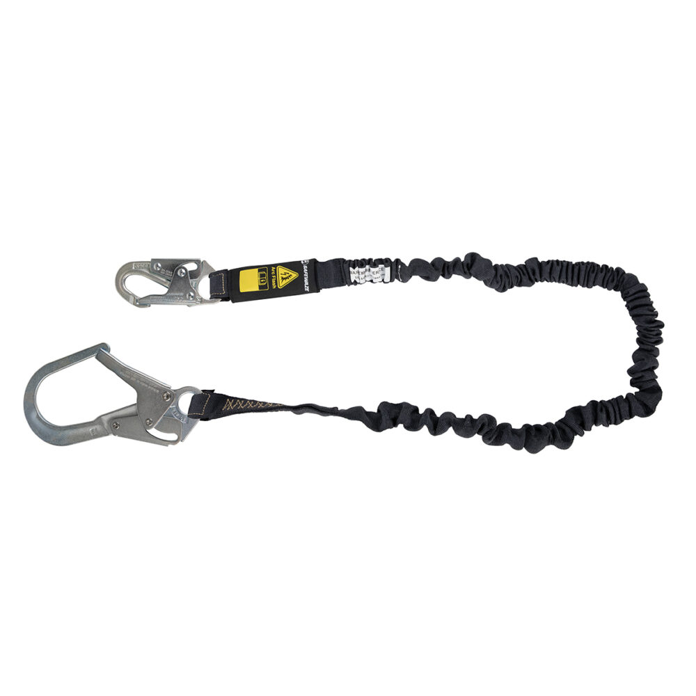 Arc Flash 6' Internal Energy Absorbing Safety Lanyard - Aramid Fiber Construction with Rebar Hook - Fall Protection for Electrical Workers & Construction Sites