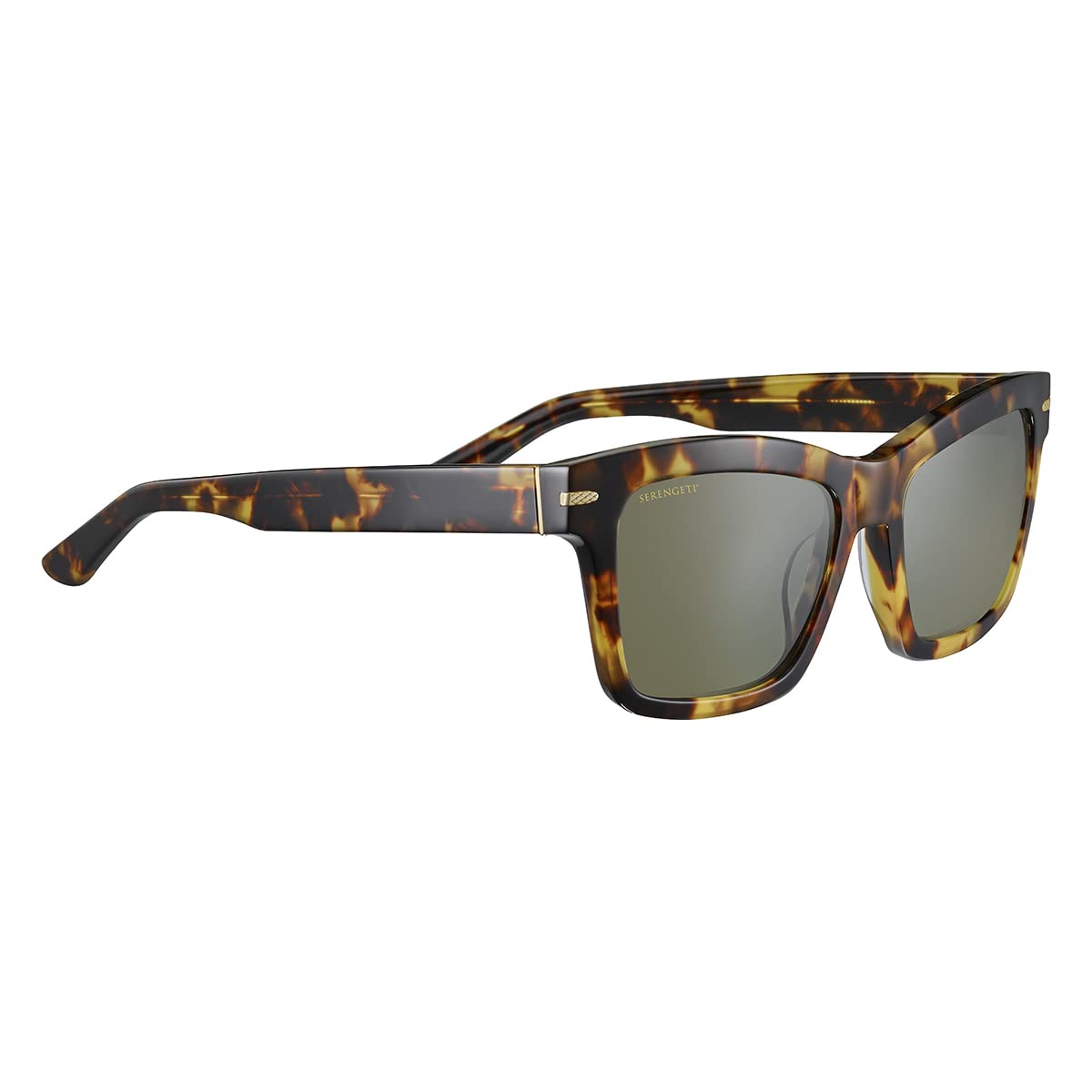 Serengeti Women's Winona Square Sunglasses - Polarized UV Protection Fashion Shades for Outdoor Activities, Driving & Beach Vacations