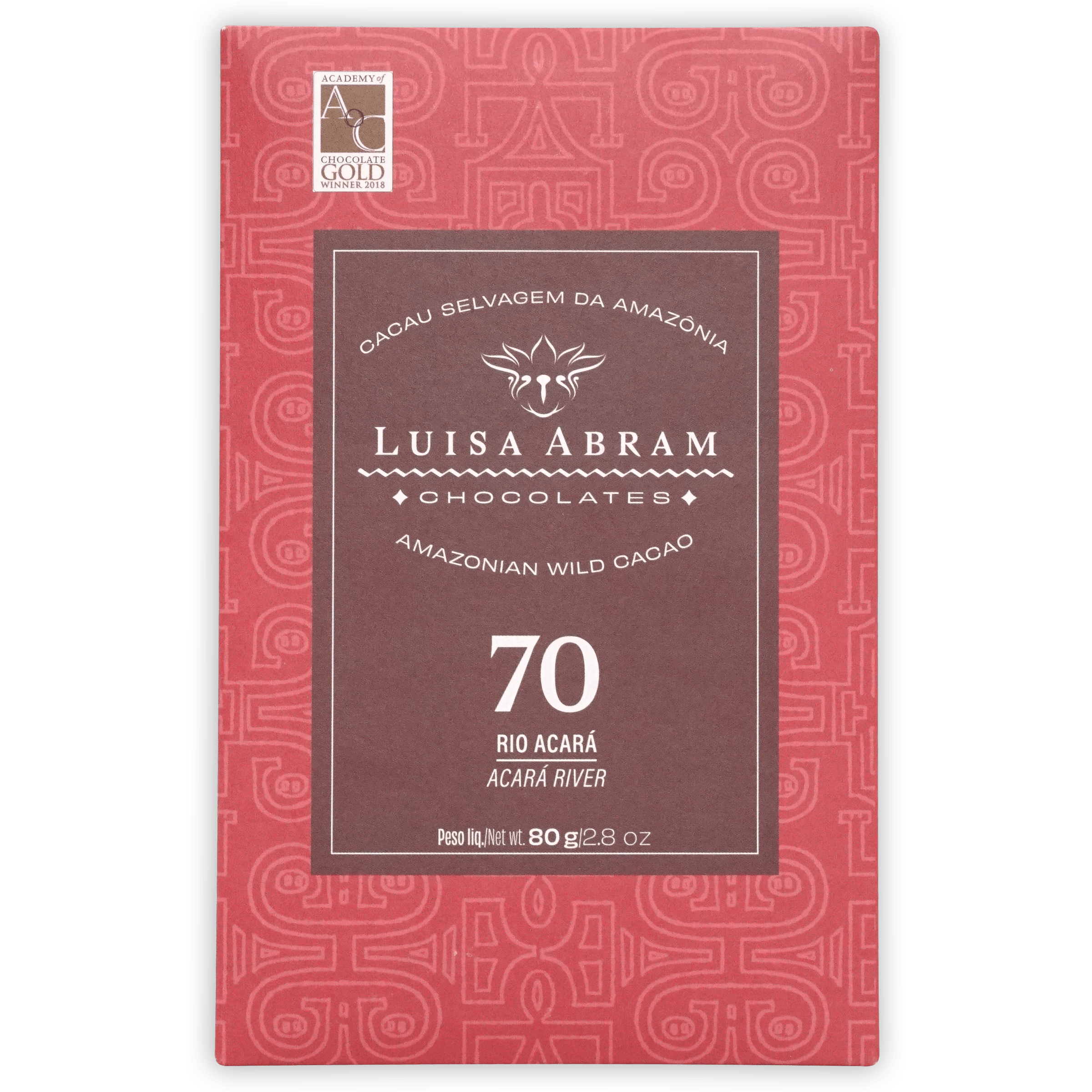 Luisa Abram Rio Acará 70% Dark Chocolate Bar - Premium Wild Cocoa from Brazil - Perfect for Gifting, Baking & Gourmet Desserts