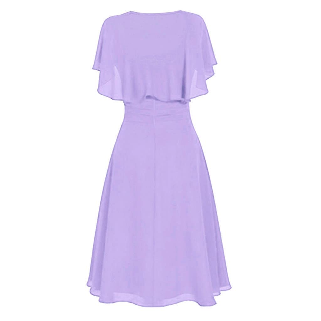 Elegant Women's V-Neck Sleeveless Party Dress - Summer Wedding Guest & Bridesmaid Cocktail Sundress - Perfect for Formal Events, Beach Weddings & Evening Parties