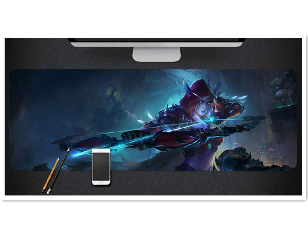 Professional Large Gaming Mouse Pad - World of Warcraft Extended Non-Slip Rubber Desk Mat (31.5x11.8x0.12 inches) for PC, Laptop & Office Workstation - Perfect for Gamers, Programmers & Graphic Designers