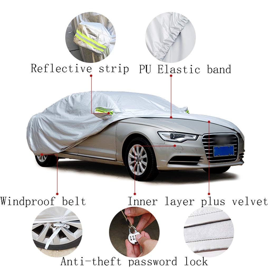 DUWEN Porsche Panamera Executive Car Cover - All Weather, UV Resistant, Dustproof, Scratchproof Oxford Cloth Car Cover for Outdoor Sun Protection & Insulation - Perfect for Garage, Parking, Travel & Long-Term Storage