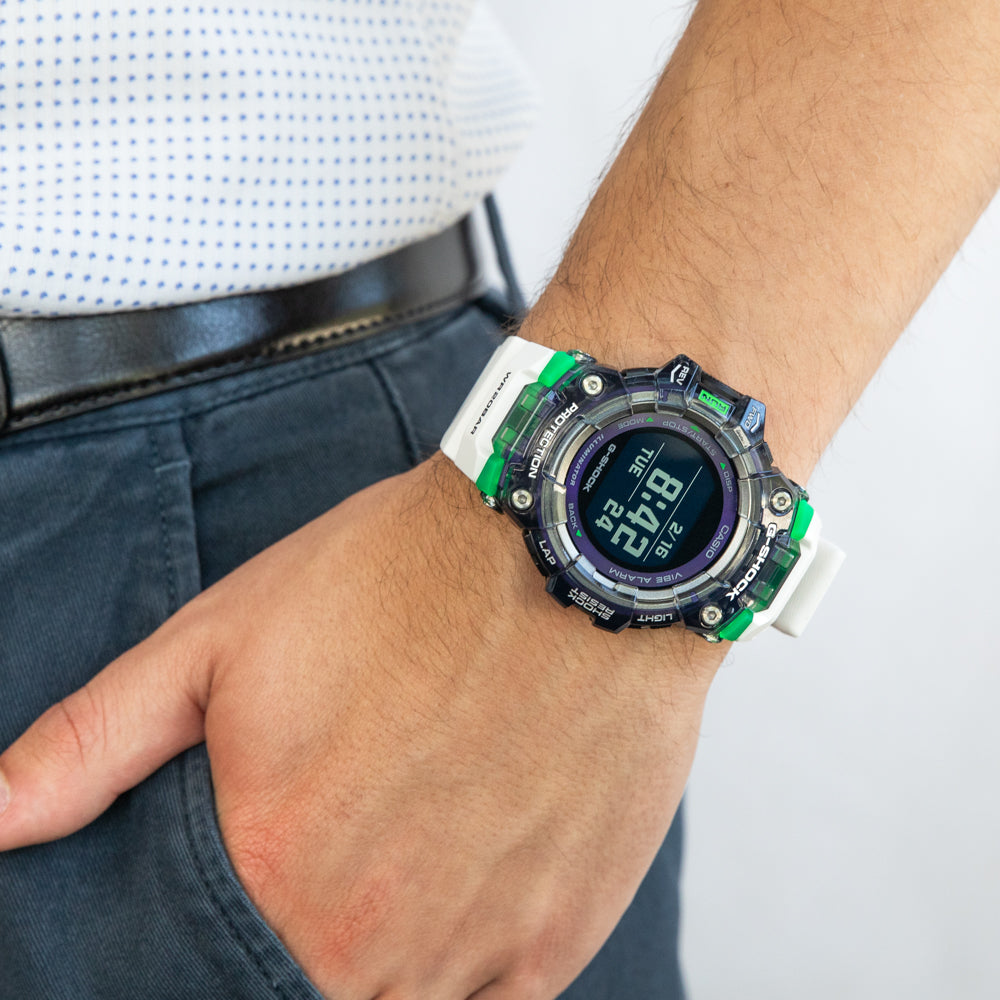 G Shock G Squad GBD100SM 1A7 Bluetooth Smartwatch - Rugged Digital Sport Watch with Step Tracker, Heart Rate Monitor & Smartphone Notifications - Perfect for Outdoor Adventures, Fitness Training & Daily Wear