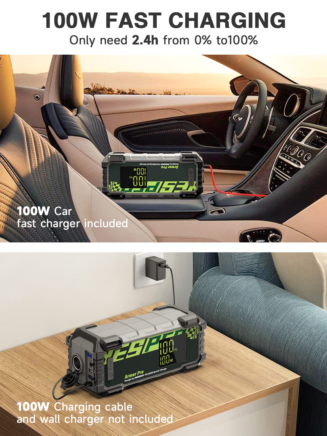 YESPER 240Wh Portable Power Station - 120W AC Outlet, 100W PD USB-C Input/Output, Solar Generator for Camping, Road Trips, Travel & Emergency Power Backup | Compact & Lightweight for Outdoor Adventures