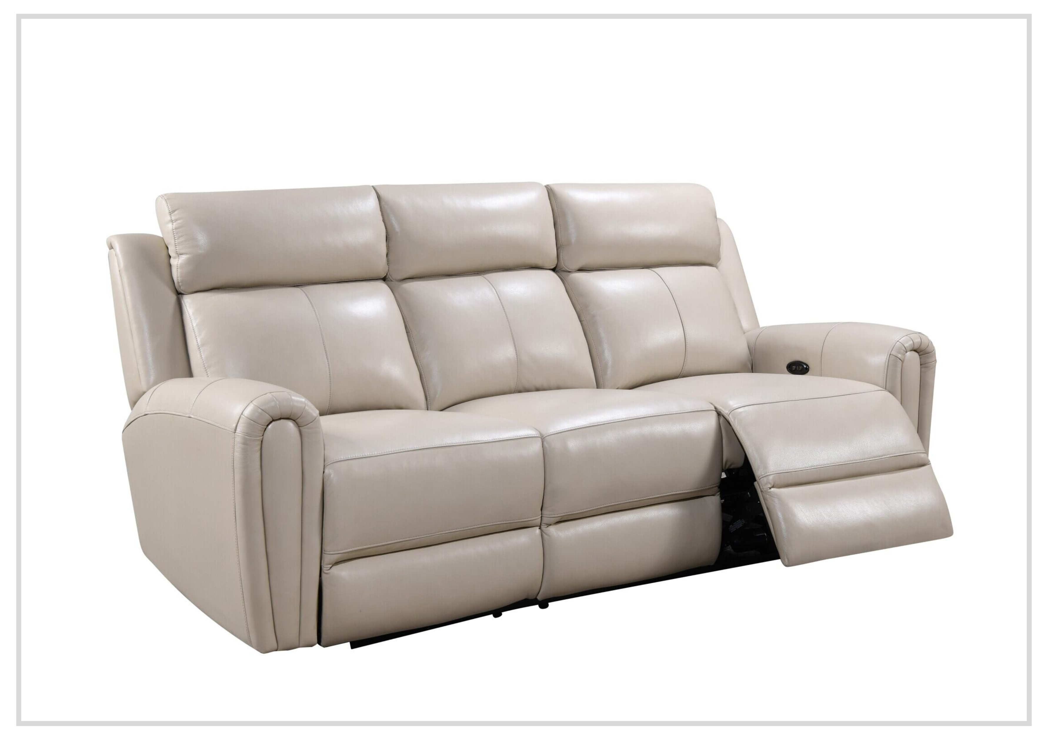 Gio Italia Jaspero Power Reclining 3-Seater Leather Sofa - Modern Living Room Furniture for Home Theater & Family Relaxation