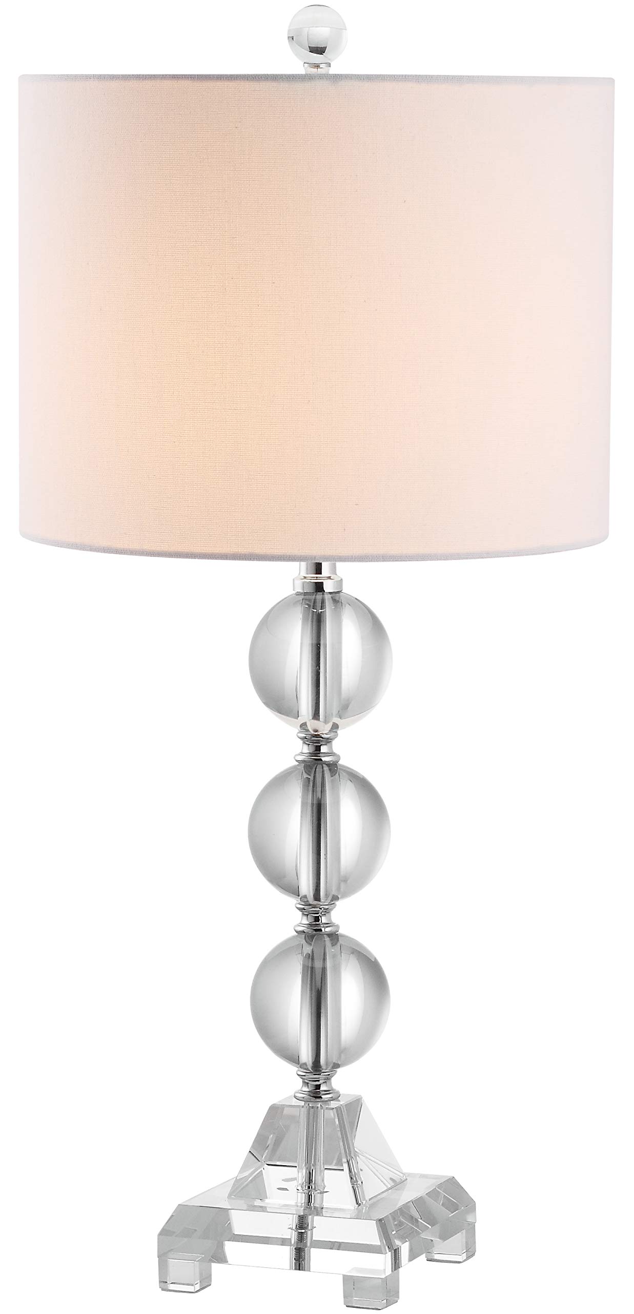SAFAVIEH Fiona Crystal Stacked Ball Table Lamp Set of 2 - 24 Inch Modern LED Bedside Lamp for Bedroom, Living Room & Office (Bulbs Included) | Elegant Nightstand Lighting for Home Decor & Reading