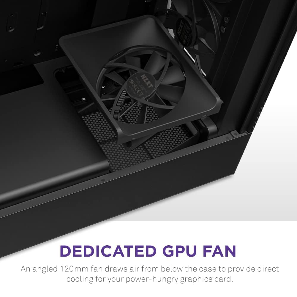 NZXT H5 Elite Compact ATX Mid-Tower PC Gaming Case - Tempered Glass Panels, RGB Lighting & 2x140mm Fans | Perfect for Gaming Rigs & Streaming Setups | Black (CC-H51EB-01)