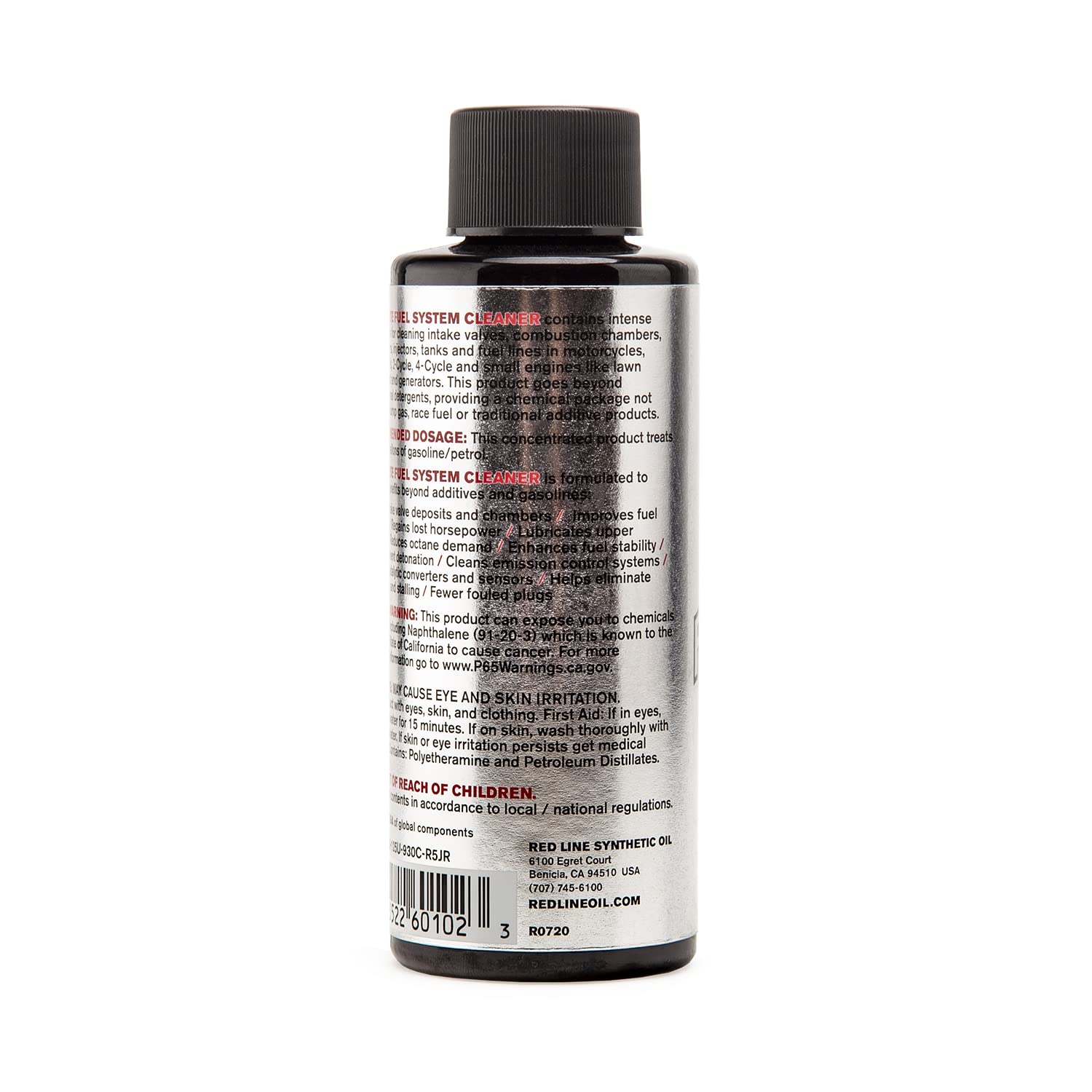 Red Line 60102 Complete Fuel System Cleaner for Motorcycles, ATVs & Powersports - 4 oz Bottle (1 Pack) - Improves Performance & Cleans Injectors for Smoother Rides