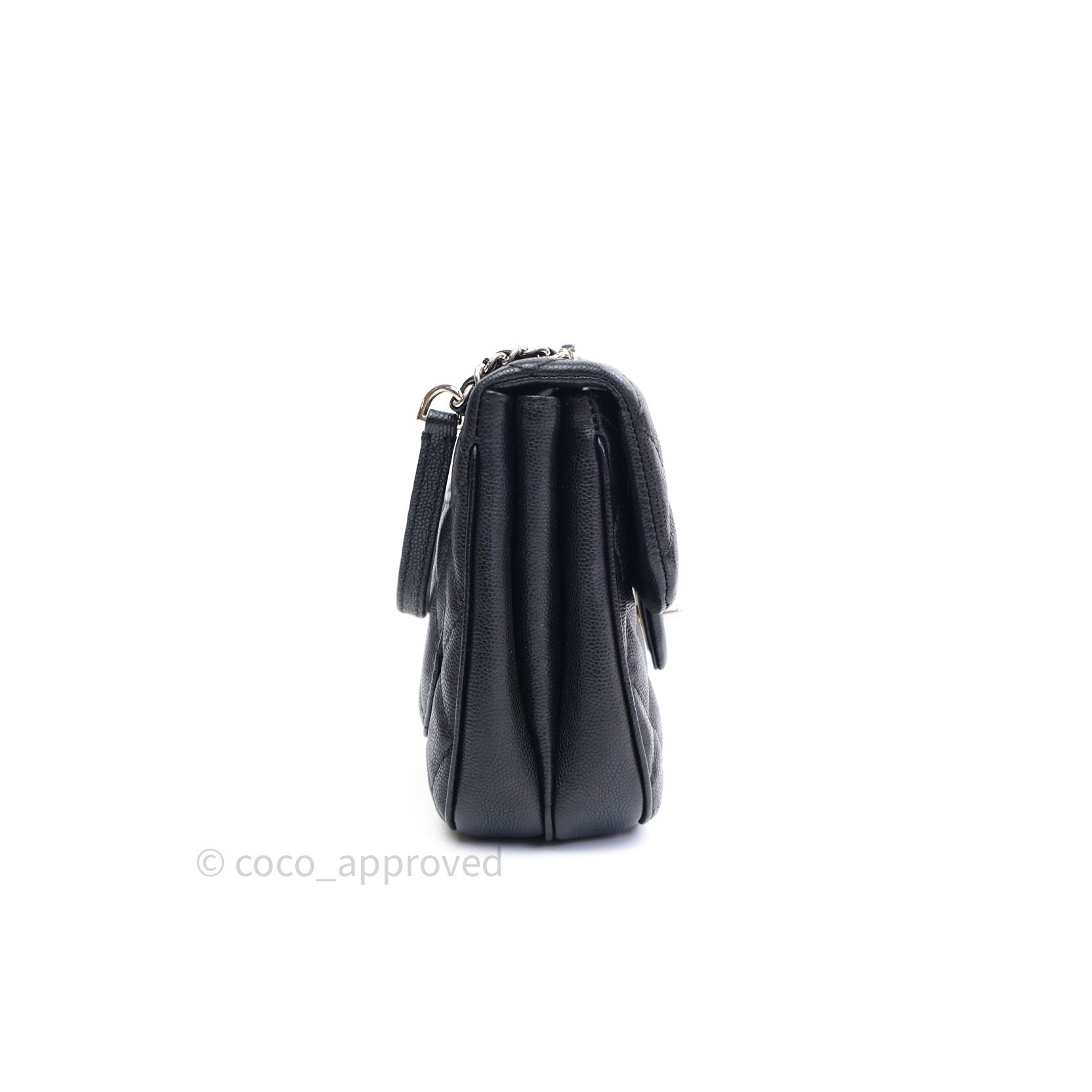 Luxury CHANEL Quilted Small Urban Companion Flap Bag in Black Caviar Leather with Silver Hardware - Perfect for Everyday Use, Work & Evening Events