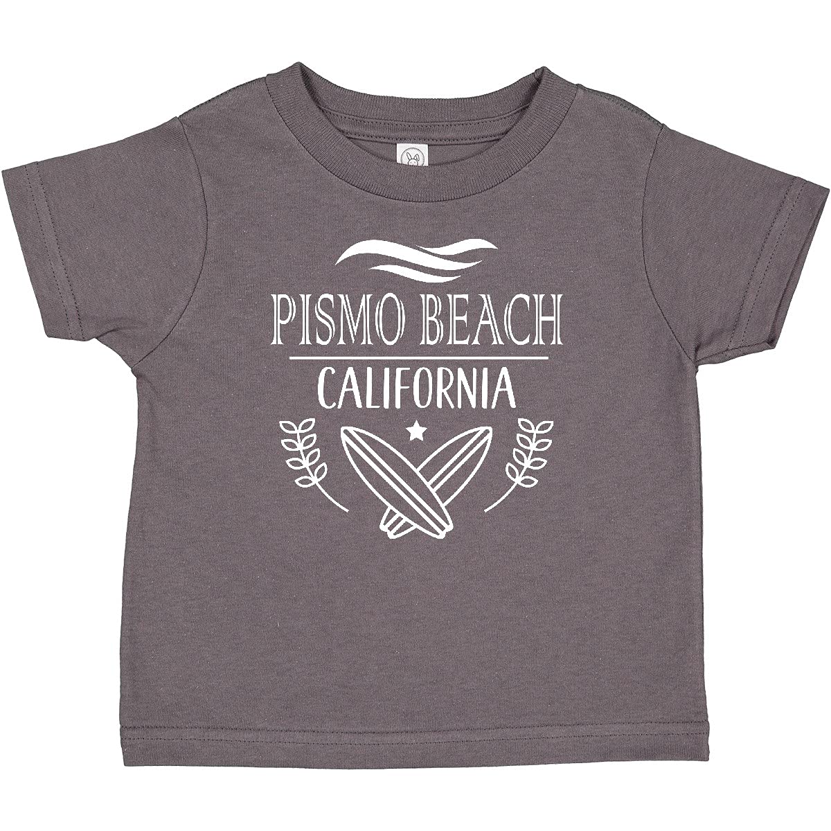 Inktastic Pismo Beach California Trip Surfing Baby T-Shirt - Soft Cotton Cute Surfing Outfit for Toddlers & Infants - Perfect Beach Vacation, Family Trip & Summer Outing Gift