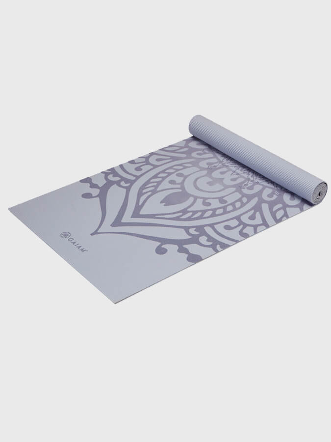 Gaiam Sundial Non-Slip Yoga Mat 5mm Thick - Premium Eco-Friendly Exercise Mat for Yoga, Pilates & Home Workouts - Perfect for Studios, Gyms & Outdoor Use