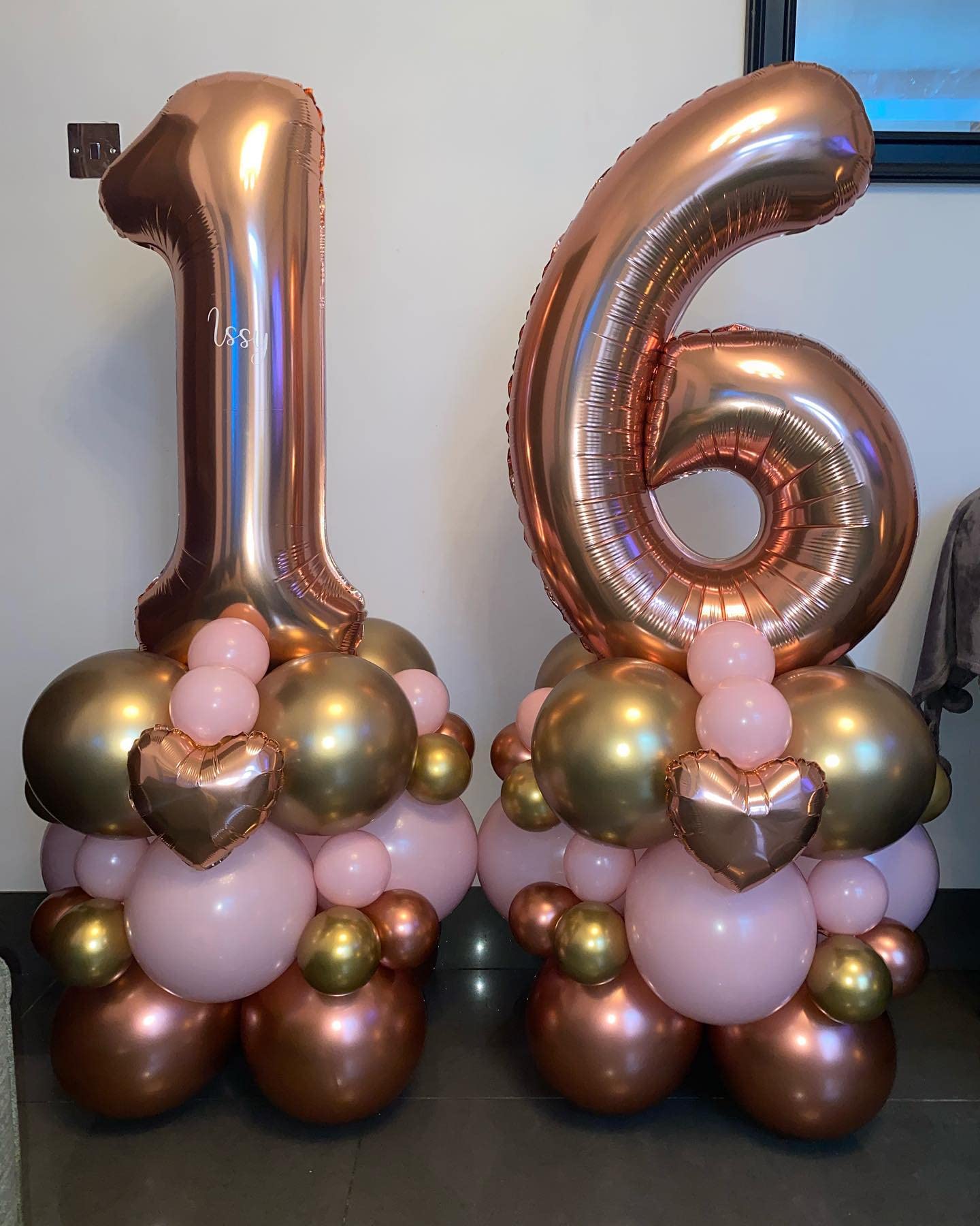 40 Inch Rose Gold 16 Number Balloons - Giant Jumbo Foil Mylar Helium Balloons for Birthday, Anniversary & Party Decorations - Perfect for 16th Birthday Celebrations, Sweet 16 Parties & Special Events