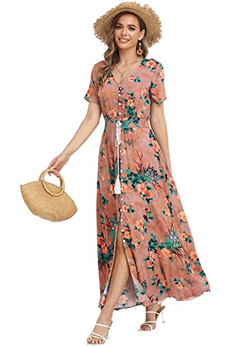 Orange Floral & Bird