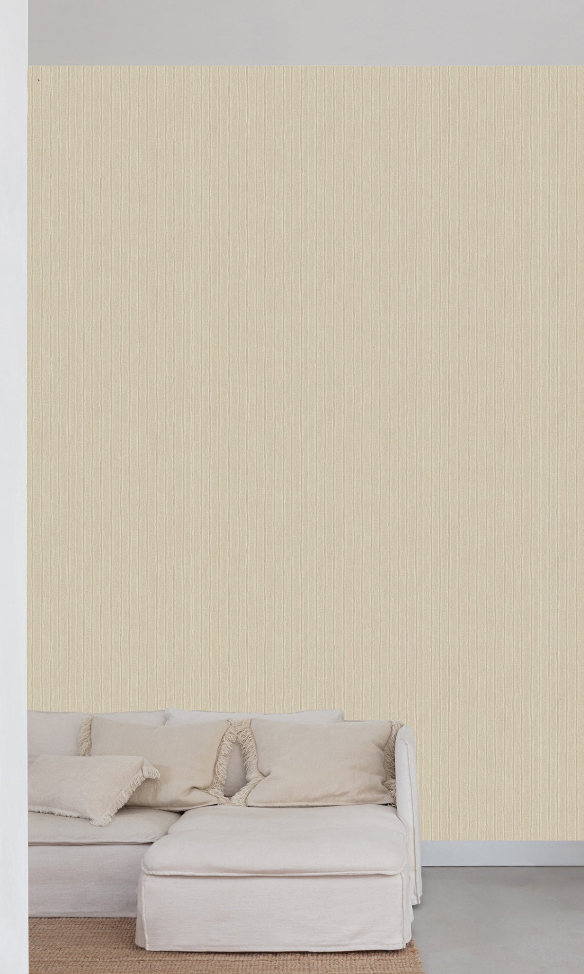Desert Khaki Uneven Stripe Wallpaper Roll R9790 - Self-Adhesive Peel & Stick Wallpaper for Bedroom, Living Room, and Office Decor