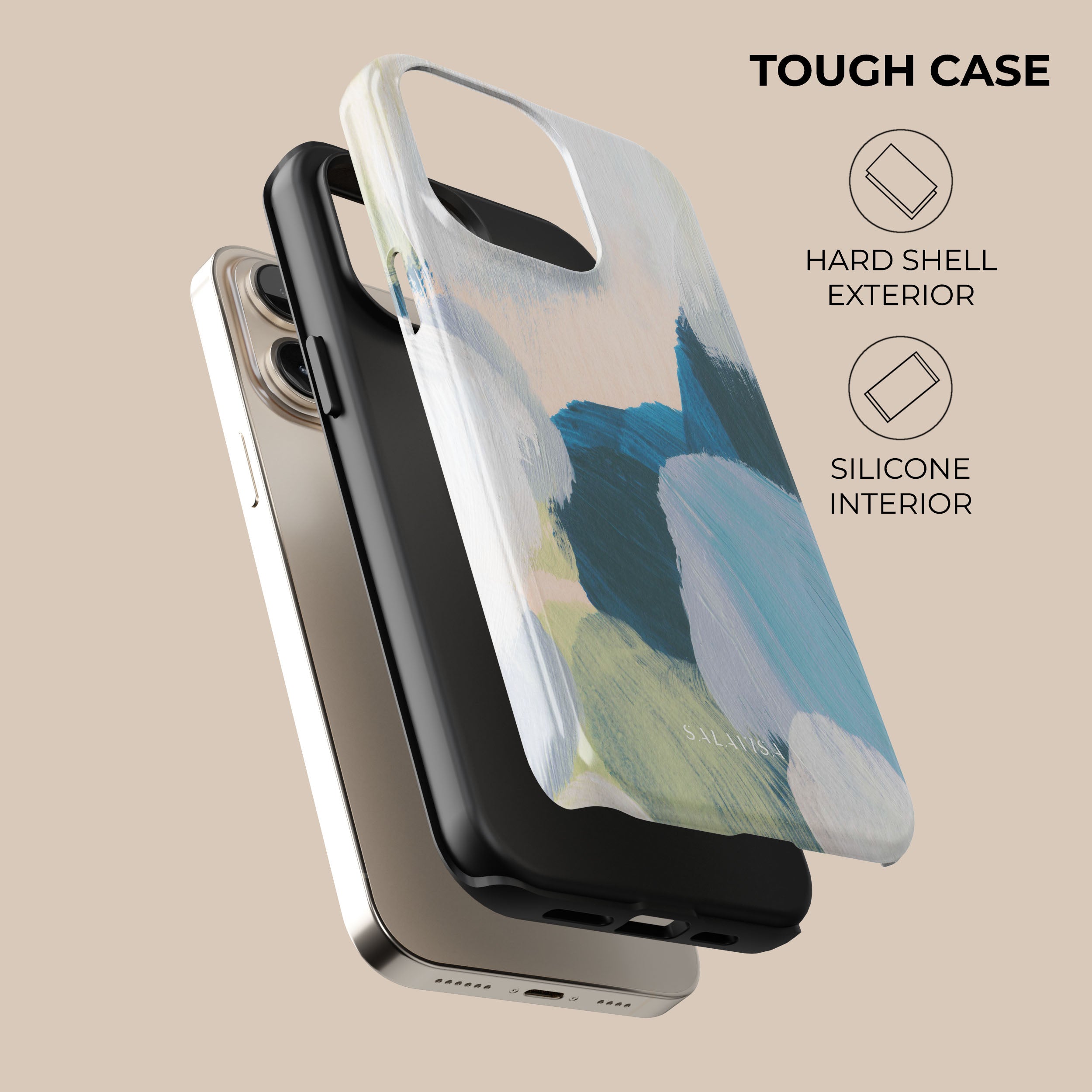 Durable Summer Canvas Phone Case for iPhone & Samsung - Waterproof & Slim Design for Outdoor Activities, Travel, and Daily Use