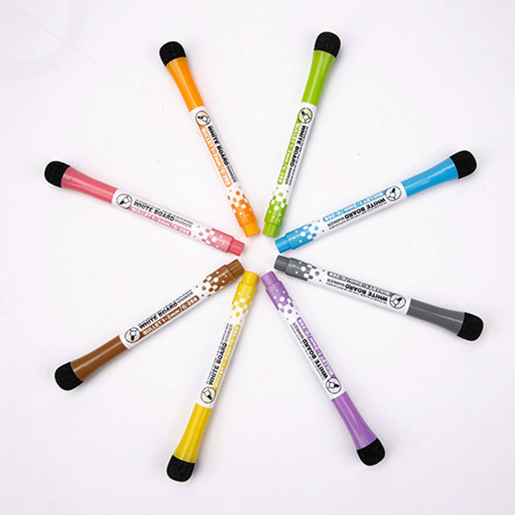 Magnetic Whiteboard Marker - Black Erasable Dry Erase Pen for Office, School & Home - Smooth Writing Whiteboard Marker for Presentations, Teaching & Creative Note Taking