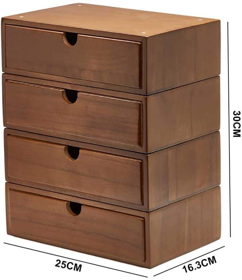 4-Layer Wooden File Storage Cabinet with Drawers - Desktop Organizer for Office Documents, Artwork & Stationery - Perfect for Home Office, Studio & Classroom Organization (Size B1)