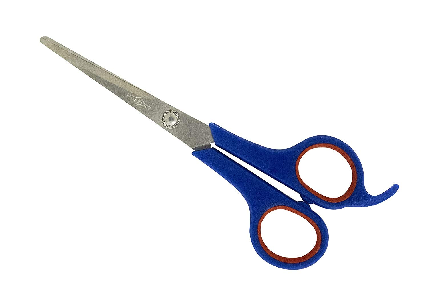 BOXO Black Handle Stainless Steel Scissors - Smooth & Comfortable Nose Hair Trimmer, Eyebrow & Hair Cutting Scissors - 1pc - Perfect for Grooming, Salon & Personal Care