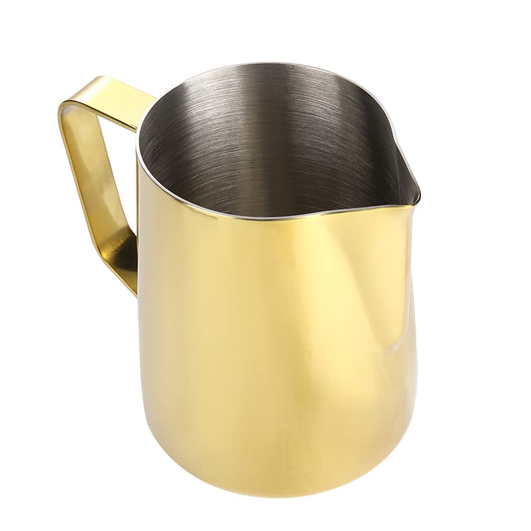 Premium 350ML Stainless Steel Milk Frothing Pitcher - Insulated Coffee Frother Cup with Handle & Measurement Scale for Espresso, Latte Art & Cappuccino | Perfect for Home Baristas & Coffee Shops | Dishwasher Safe & Durable Design
