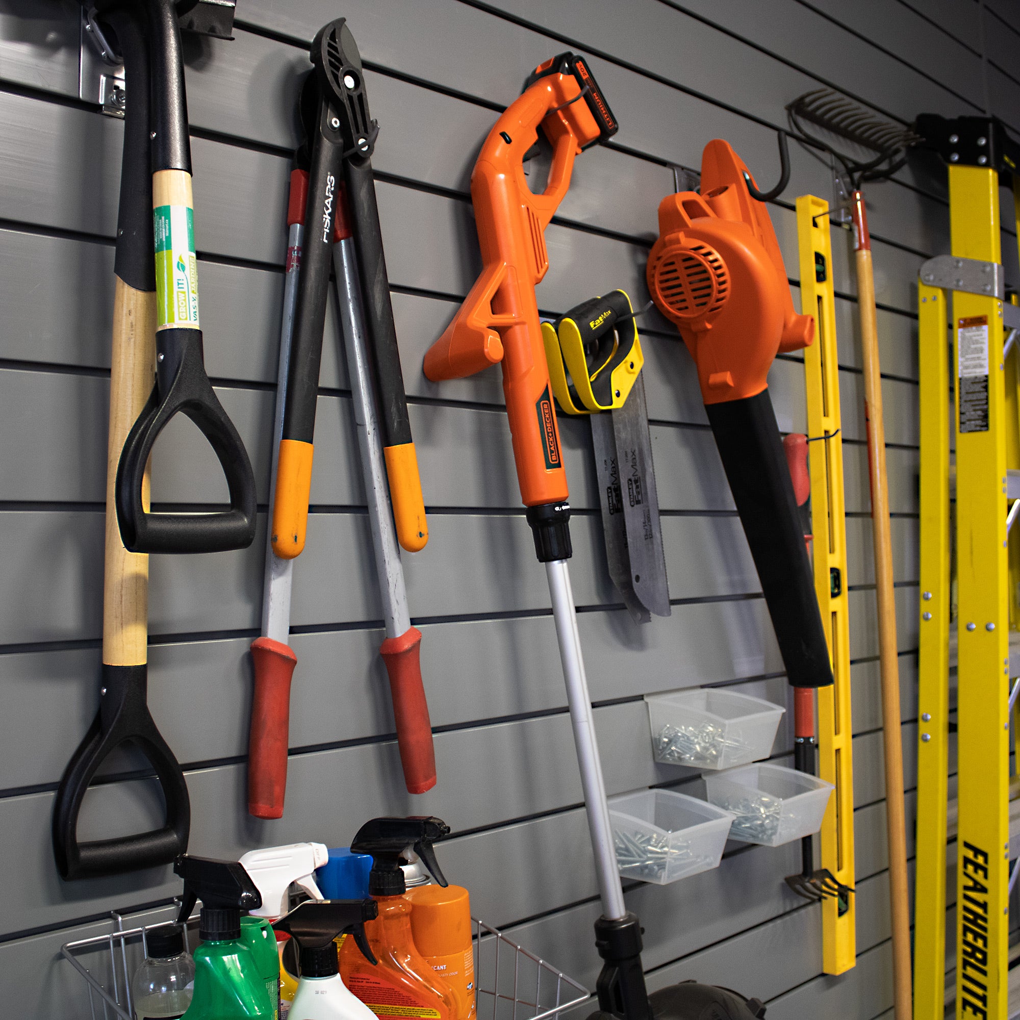 4 ft. x 8 ft. PVC Slatwall Panel - 4 Pack (128 sq ft) - Retail Store Display, Garage Organization & Wall Storage Solution