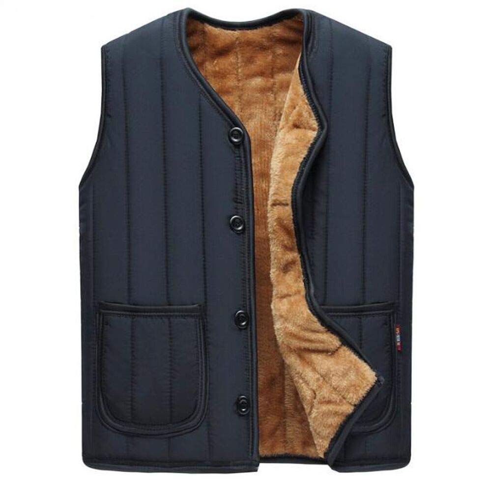 OGOUGUAN Men's Fleece Vest - Sleeveless Winter Warm Puffer Vest for Men, Lightweight Outdoor Hunting Vest - Perfect for Camping, Hiking & Cold Weather Activities