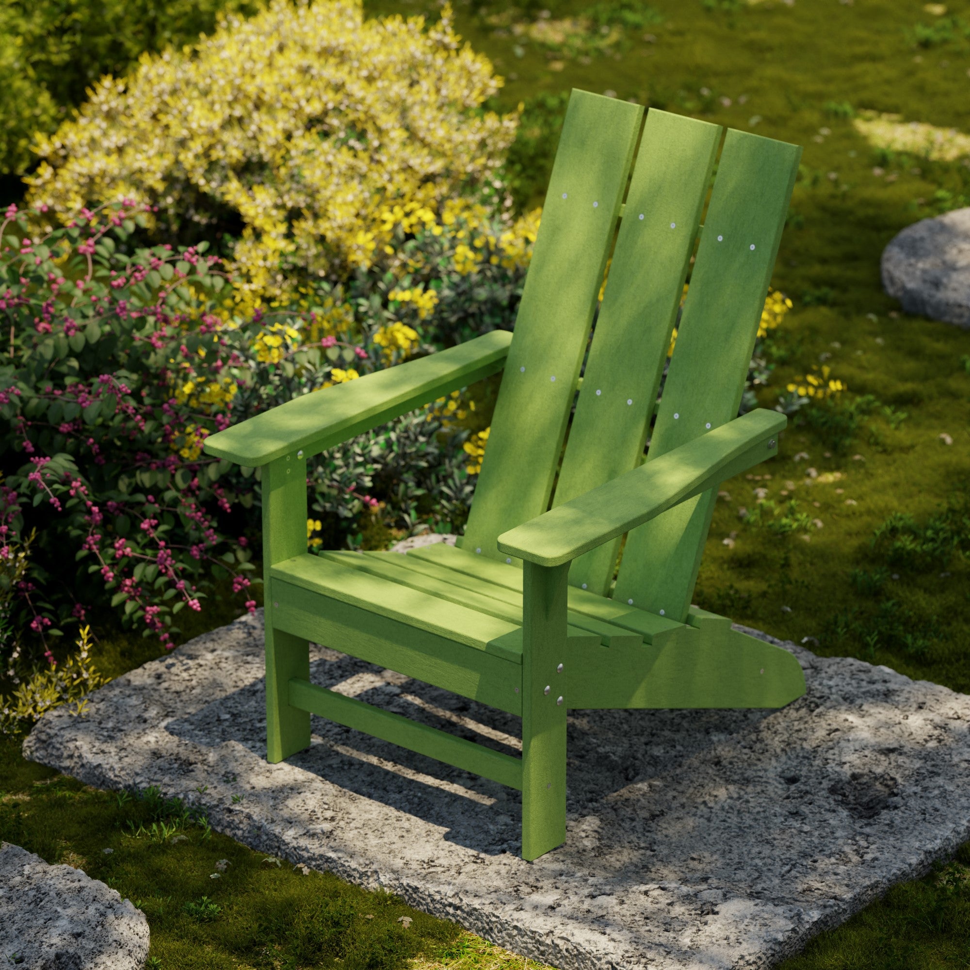 Freedom Modern Adirondack Chair - Weather-Resistant Outdoor Lounge Chair for Patio, Garden & Poolside Relaxation | Comfortable & Durable Polywood Furniture