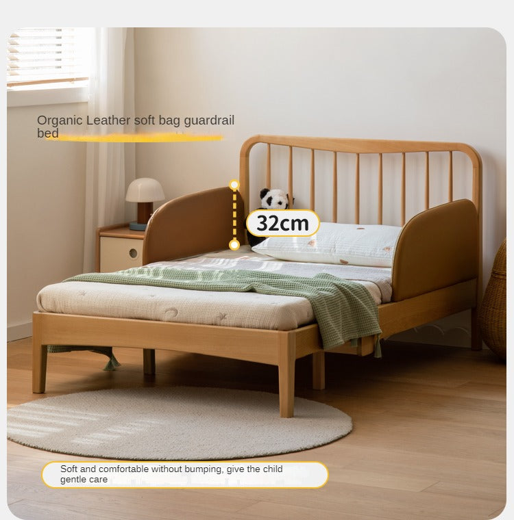Solid Wood Whispering Telescopic Bed - Beech & Oak - Expandable Bed Frame for Small Spaces, Guest Rooms & Kids' Bedrooms