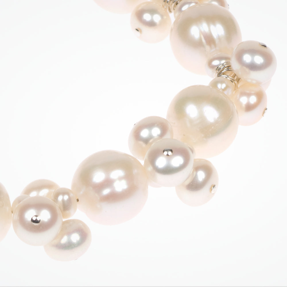 Mont Blanc Pearl Bracelet for Women - Elegant White Pearl Beaded Jewelry Gift for Her, Perfect for Weddings, Anniversaries & Special Occasions