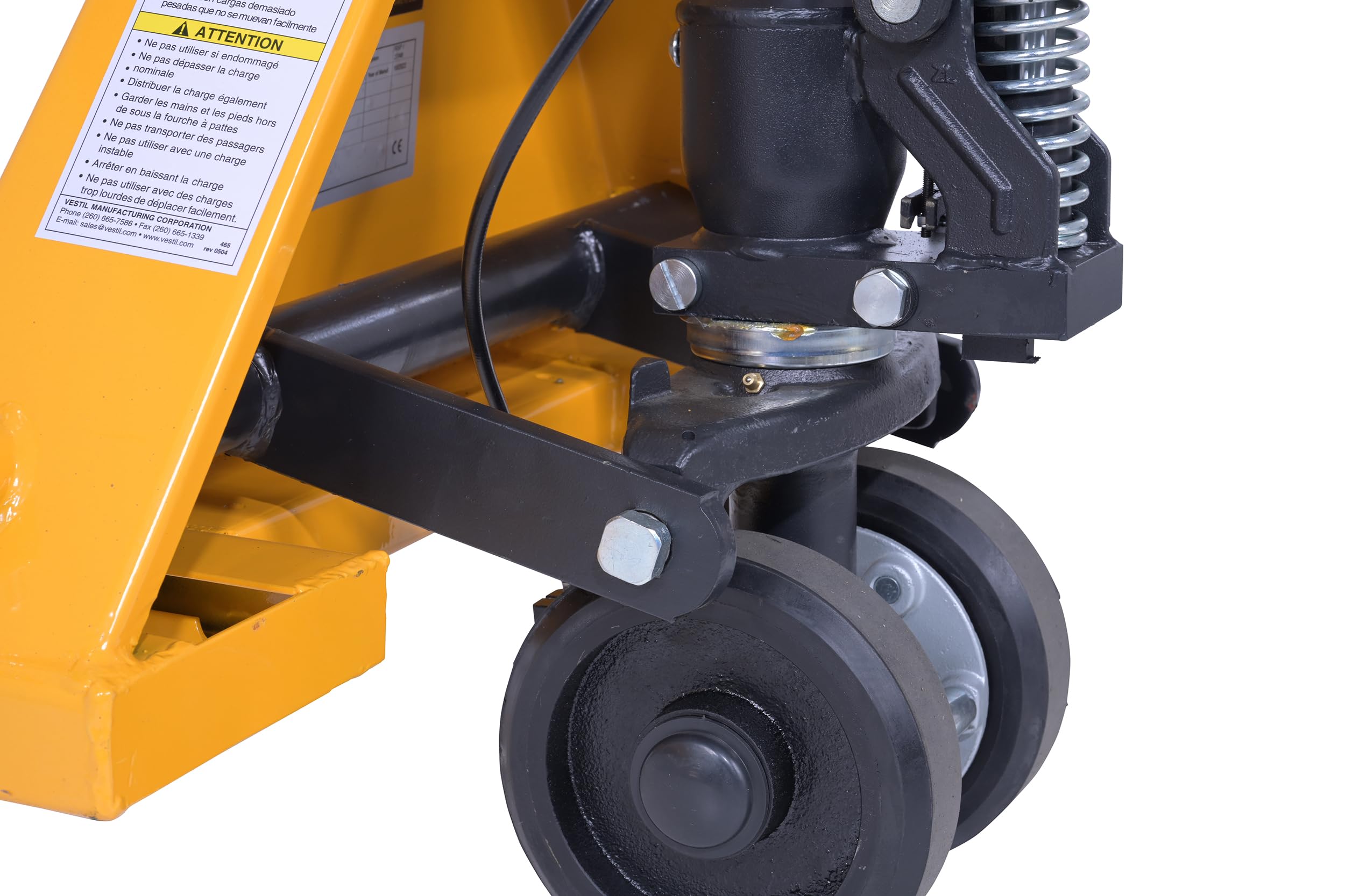 Vestil PM5-2748-DMHB Electric Pallet Jack with Dead Man Hand Brake - 5500 lb Capacity, 48