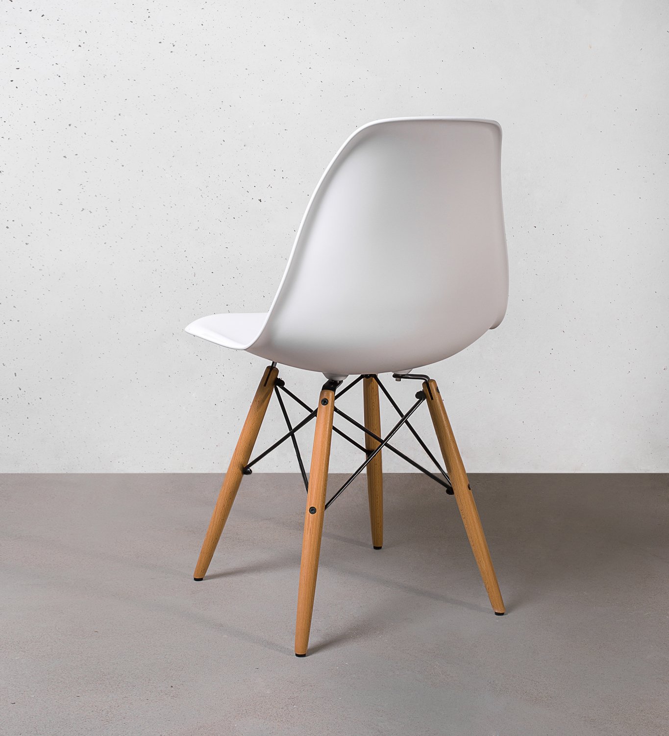Mid Century Modern Dining Room Chairs Set of 4 - White Upholstered Buschman Chairs for Kitchen, Dining Table & Breakfast Nook - Comfortable & Stylish Retro Seating