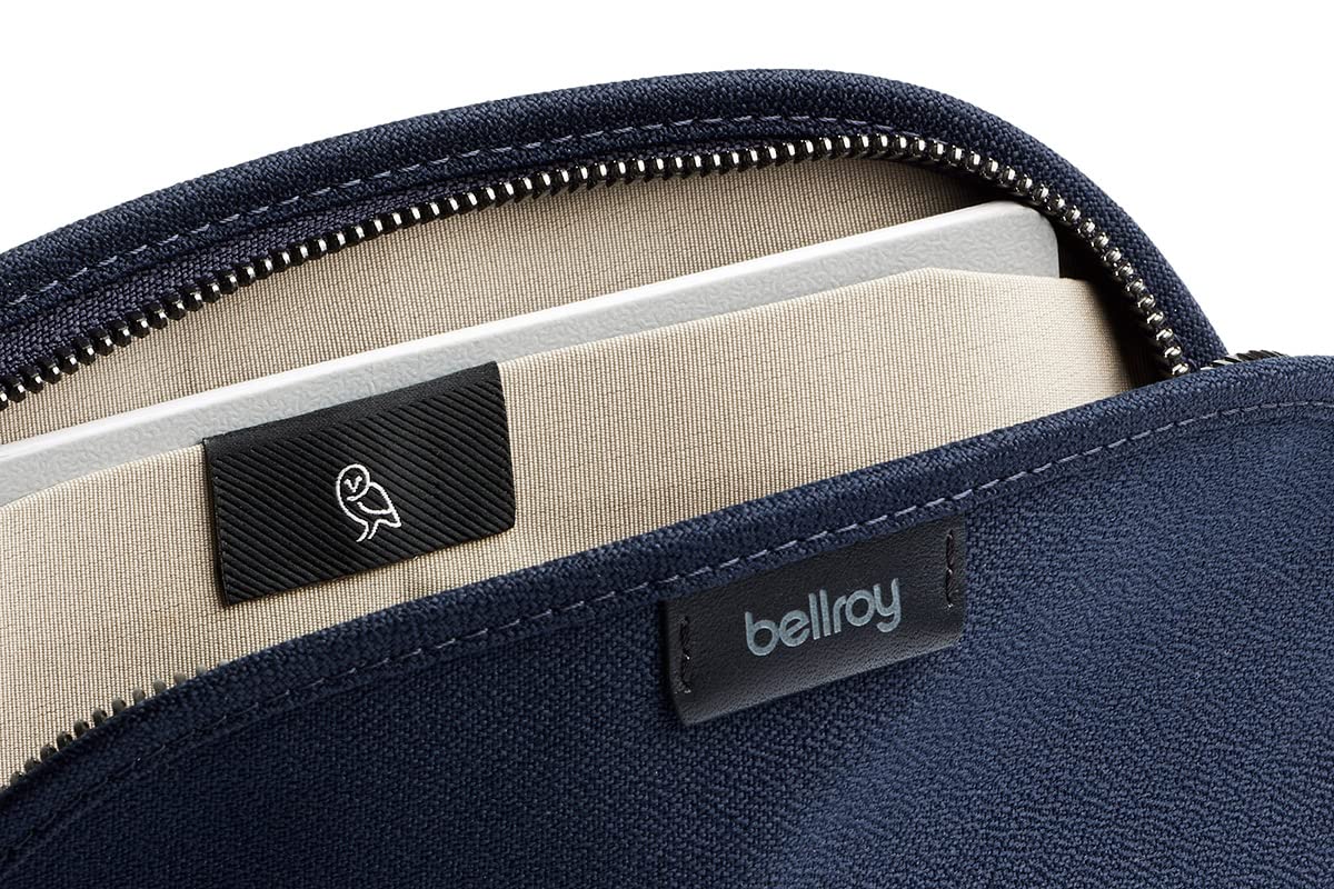 Bellroy Classic Pouch - Premium Leather & Woven Fabric Organizer for Pens, Cables, Cosmetics & Personal Items | Perfect for Travel, Office & Everyday Carry Essentials