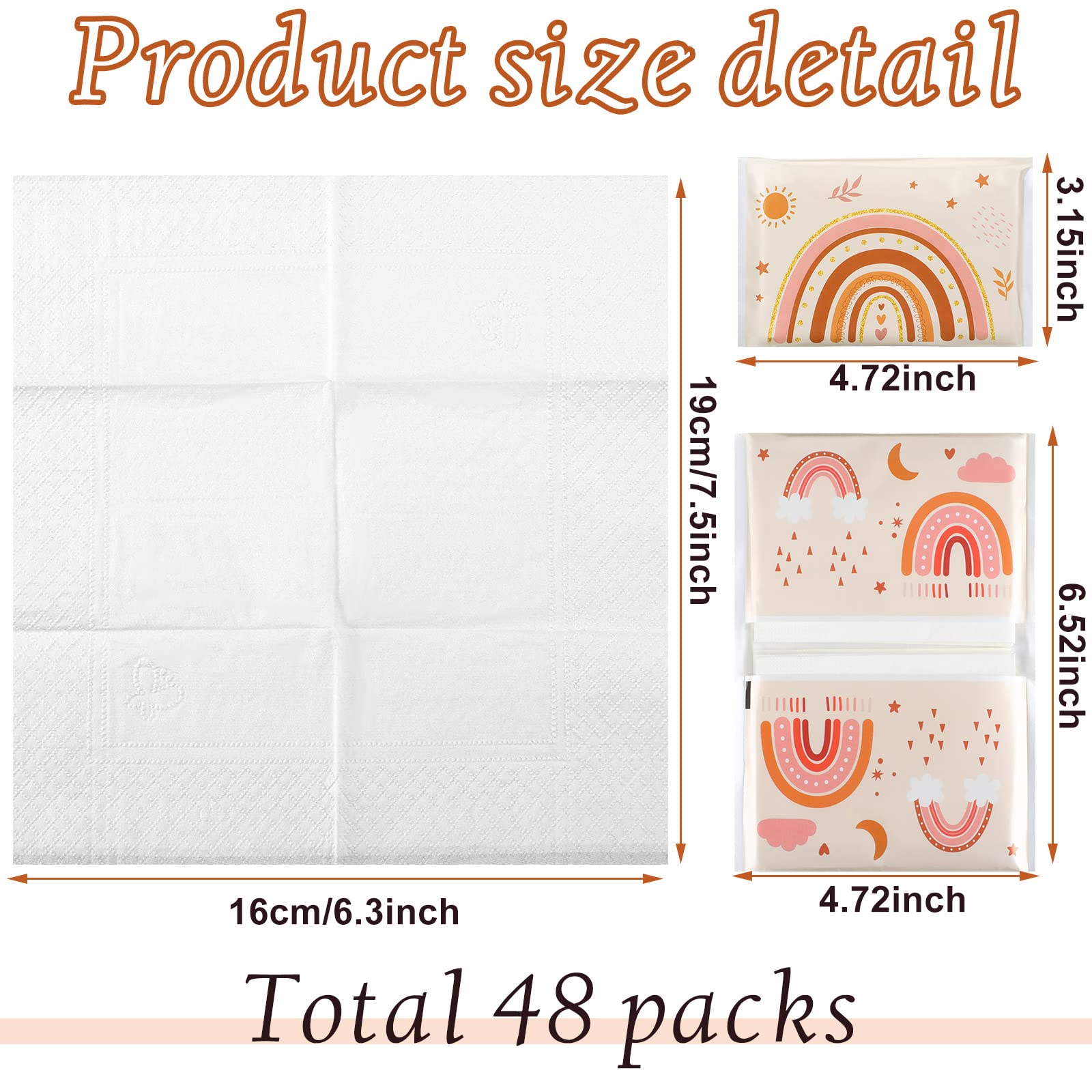 24 Pack Slim Travel Tissues - 3 Ply Pocket Size Facial Tissues (10 Sheets Each) | Bulk Individual Tissue Packs for Wedding Favors, Parties & On-the-Go | Compact Wallet Size with 4 Rainbow Designs | Perfect for Travel, Office, Gym & Everyday Carry