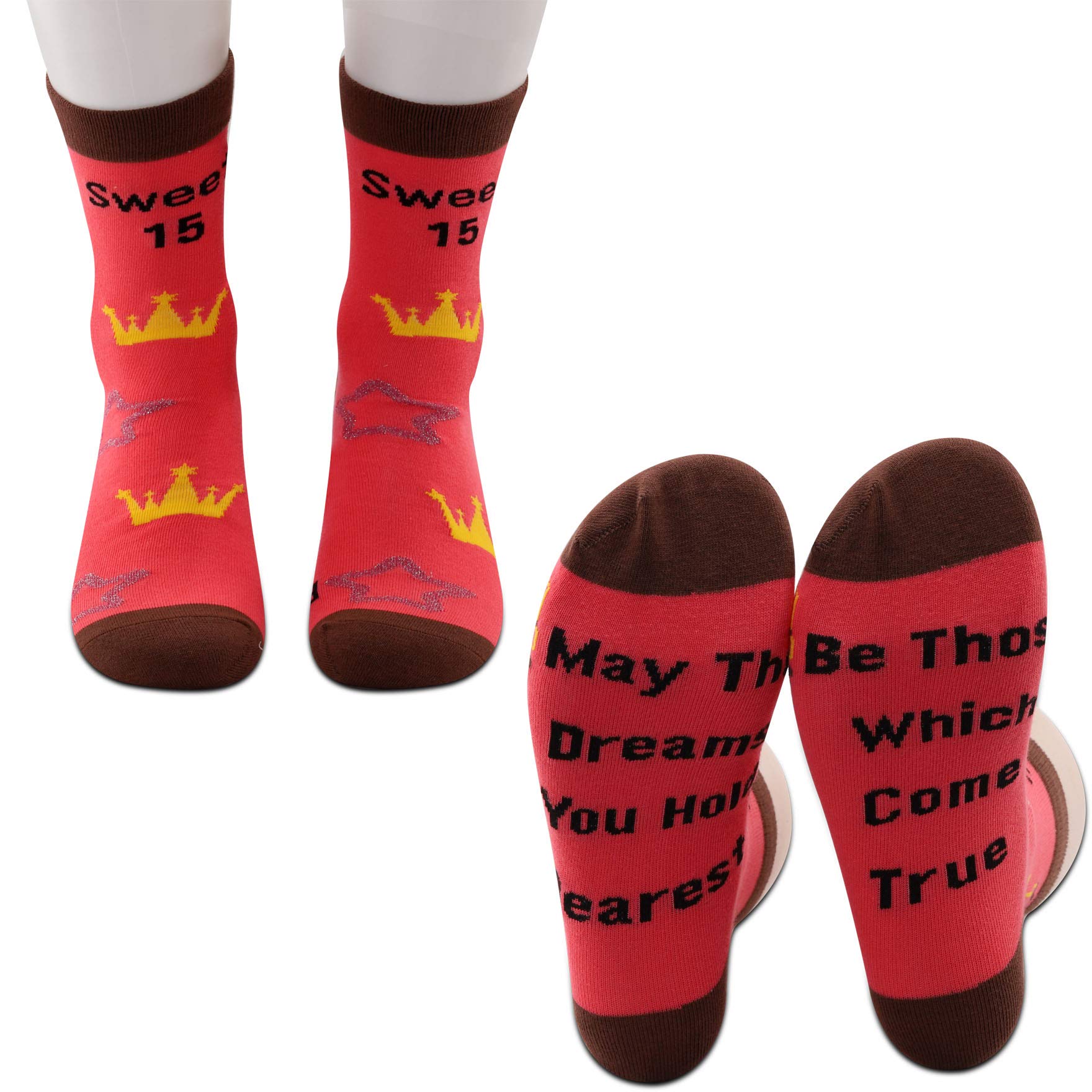 PXTIDY Happy Birthday Socks - 2 Pairs Fun Novelty Socks for Women, 15th 16th 18th 20th 30th Birthday Gifts - Perfect for Friends, Family, Coworkers - Great for Parties, Surprise Gifts & Special Occasions