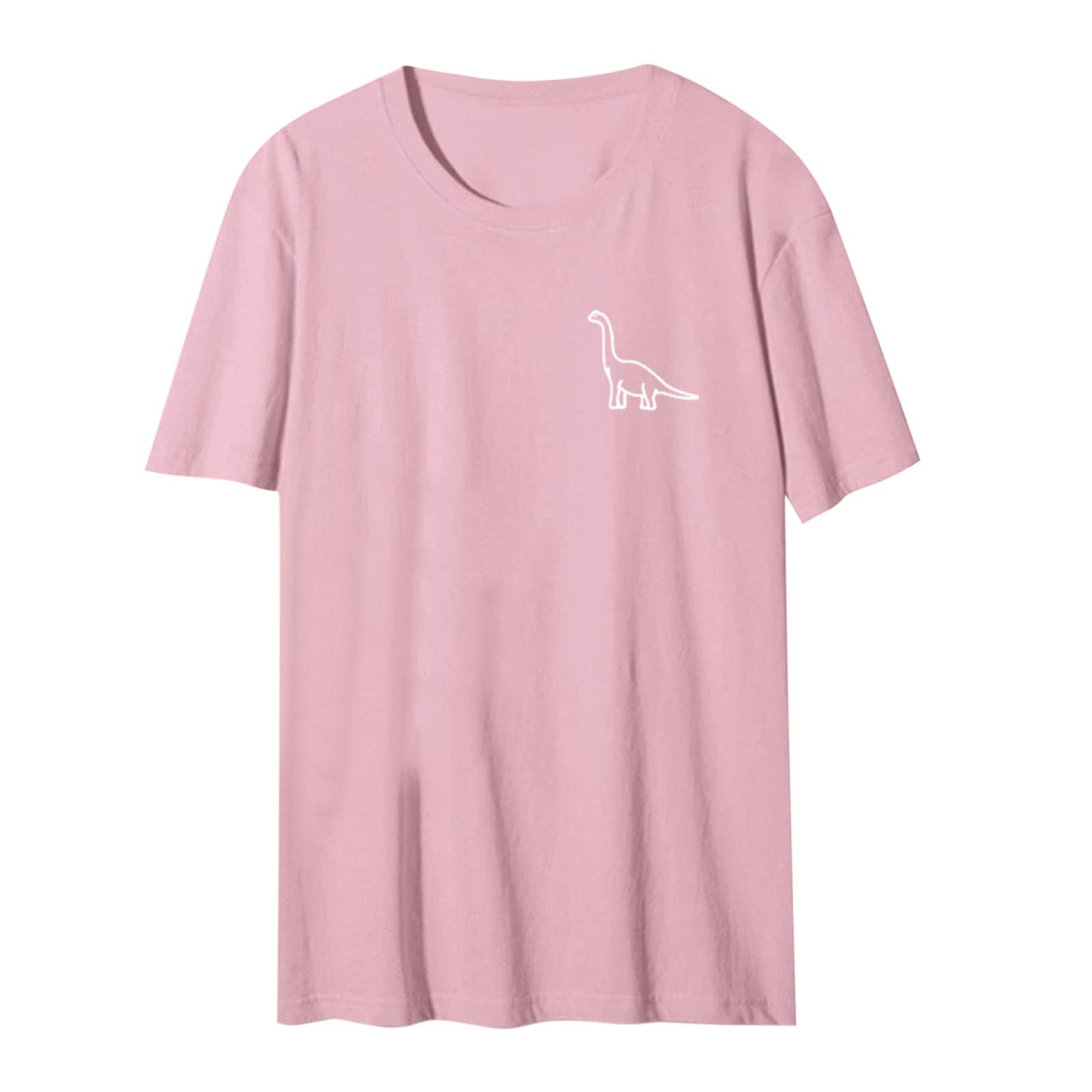 **Cute Dinosaur Graphic T-Shirts for Women & Teen Girls - Funny White Tee for Casual Wear, Outfits & Gifts**