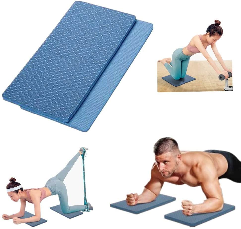 2 PCS Non-Slip Yoga Knee Pads with Extra Padding - Comfortable Sports Knee Support for Yoga, Workouts & Exercise - Protects Knees, Ankles, Elbows & Wrists - Ideal for Gym, Home Workouts & Meditation