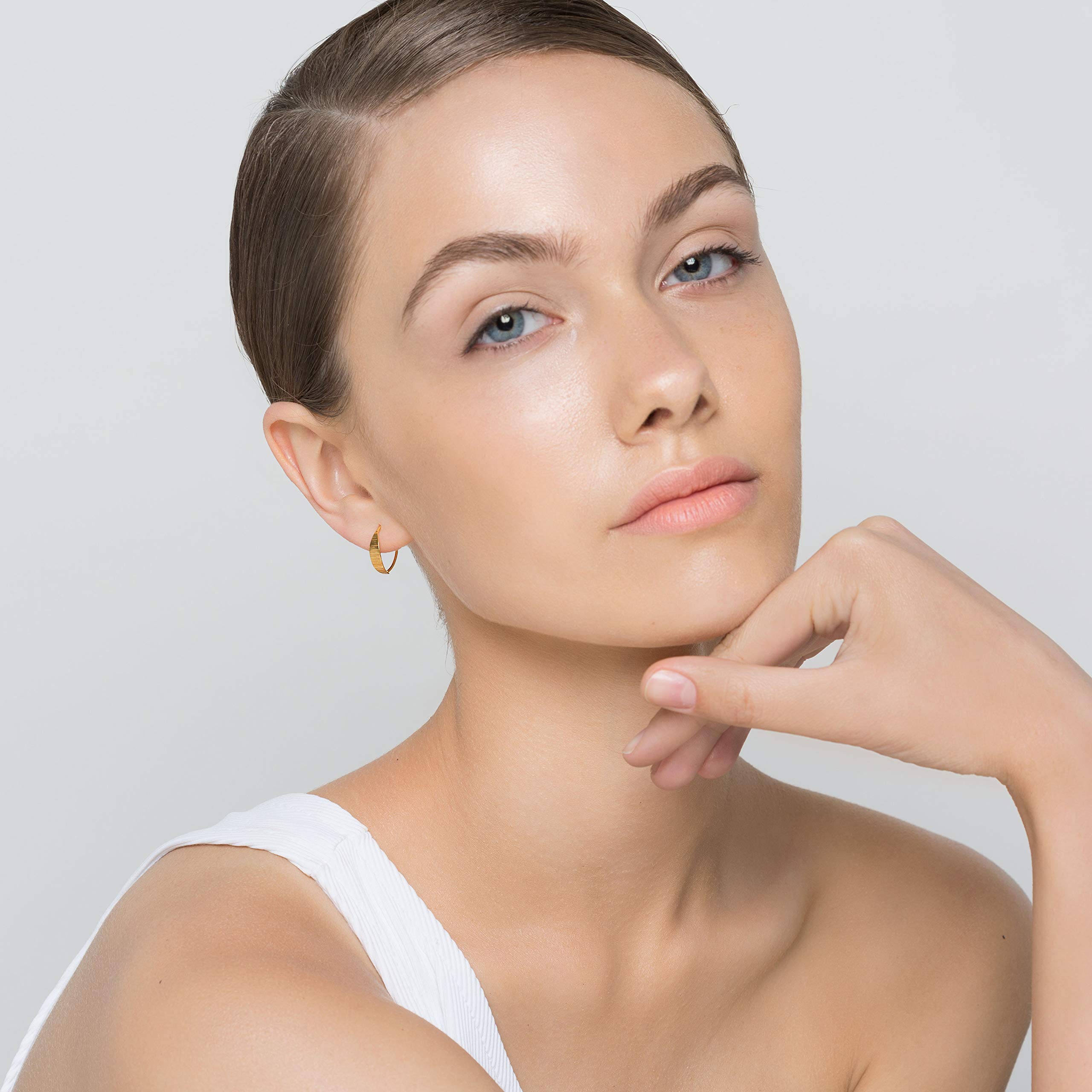 Hypoallergenic Sterling Silver Hoop Earrings for Women - Minimalist Huggie Hoops, Small Dainty Everyday Jewelry - Perfect Mother's Day Gift for Mom