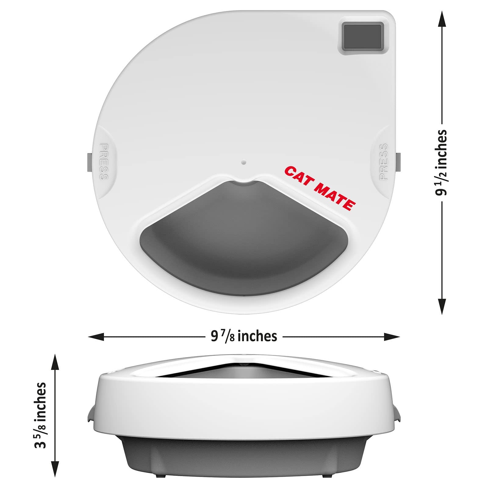 Automatic 3-Meal Pet Feeder with Digital Timer - Perfect for Cats & Small Dogs | Ideal for Vacation, Work Trips & Busy Pet Owners | Keep Your Pets Fed on Schedule