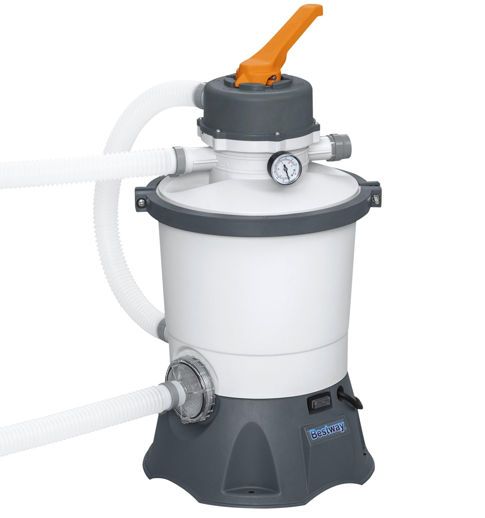 Bestway 58516E Flowclear 800 Gallon Sand Filter Pump for Above Ground Pools (300-4,800 Gallons) | Efficient Pool Cleaning System for Crystal Clear Water | Perfect for Backyard, Inflatable, and Family Swimming Pools (Sand Sold Separately)