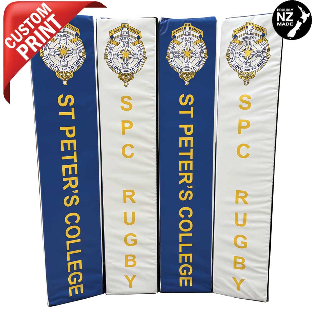 High-Quality Digitally Printed Rugby Goal Post Protector Pads - Durable & Shock-Absorbing for Safe Training & Matches - Perfect for Rugby Fields, Schools, and Clubs