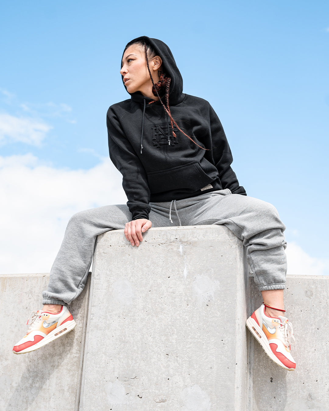 Premium Embroidered Champion Joggers for Men & Women - Soft Grey Athletic Sweatpants for Running, Gym, Lounge & Casual Wear