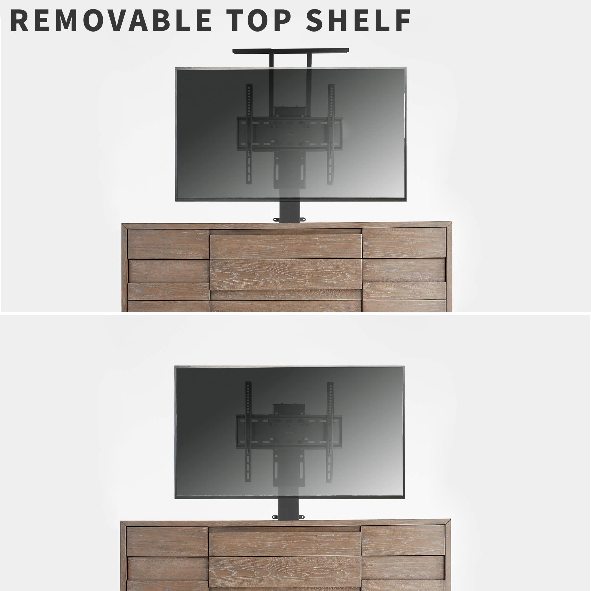 VIVO Motorized TV Stand for 32 to 48 inch Screens - Vertical Lift TV Mount with Remote Control, Space-Saving Design, MOUNT-E-UP44 - Perfect for Living Rooms, Bedrooms, and Home Theaters
