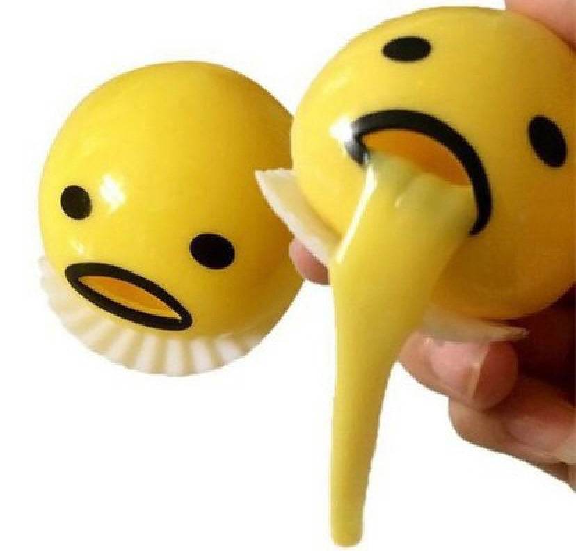 Vomit Egg Squishy Toy - Stress Relief & Sensory Fidget Toy for Kids & Adults - Fun Party Favor, Classroom Reward, Anxiety Relief, and Desk Decor