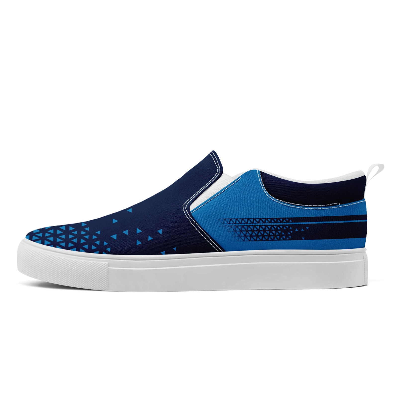 Custom Personalized Slip-On Canvas Sneakers for Men & Women - Handmade Breathable Comfortable Shoes for Casual Wear, Walking & Travel - FN071 E023042
