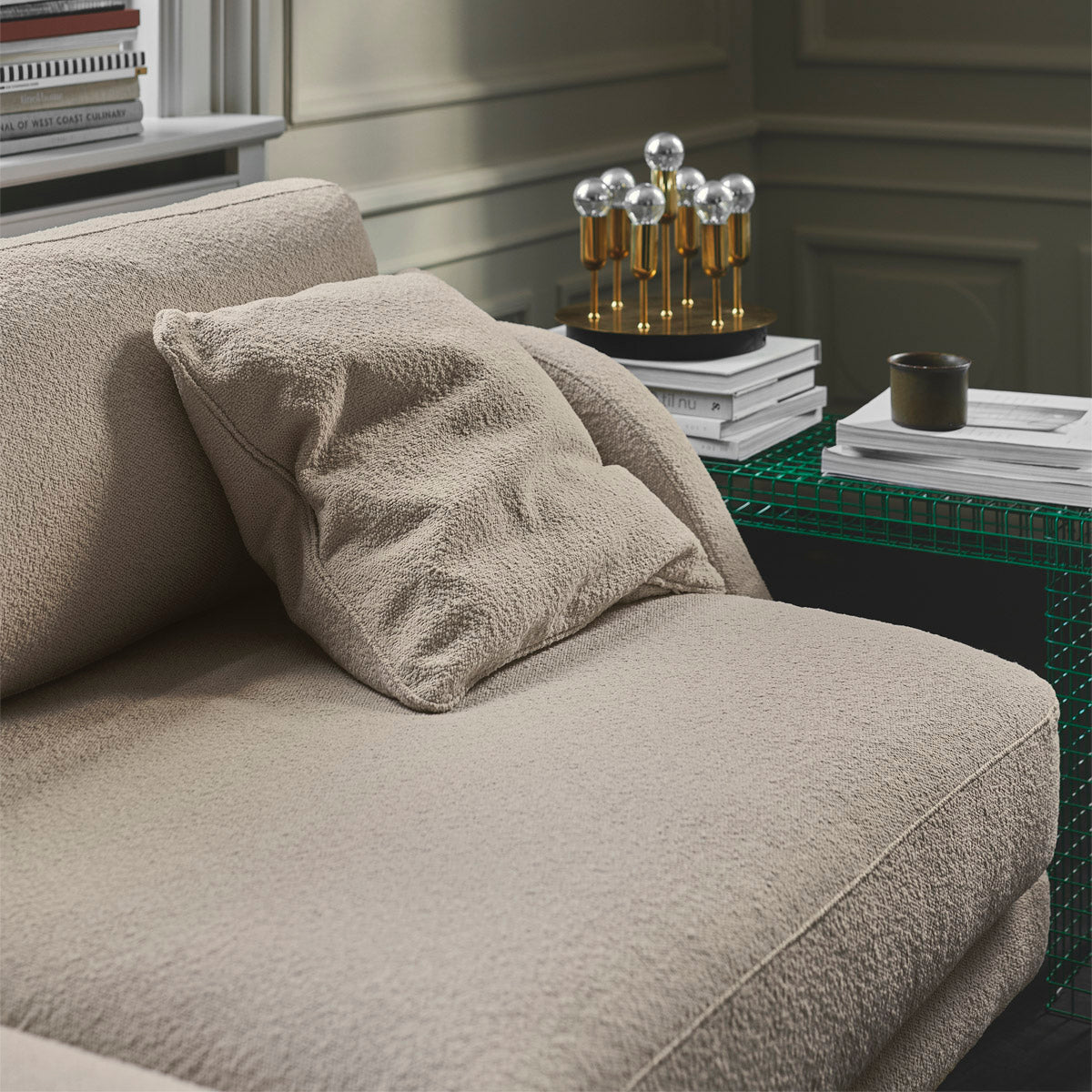 Emma Boucle 3 Seater Sofa - Modern Upholstered Living Room Couch with Soft Fabric for Home, Office, and Lounge Comfort - Perfect for Small Spaces and Cozy Gatherings