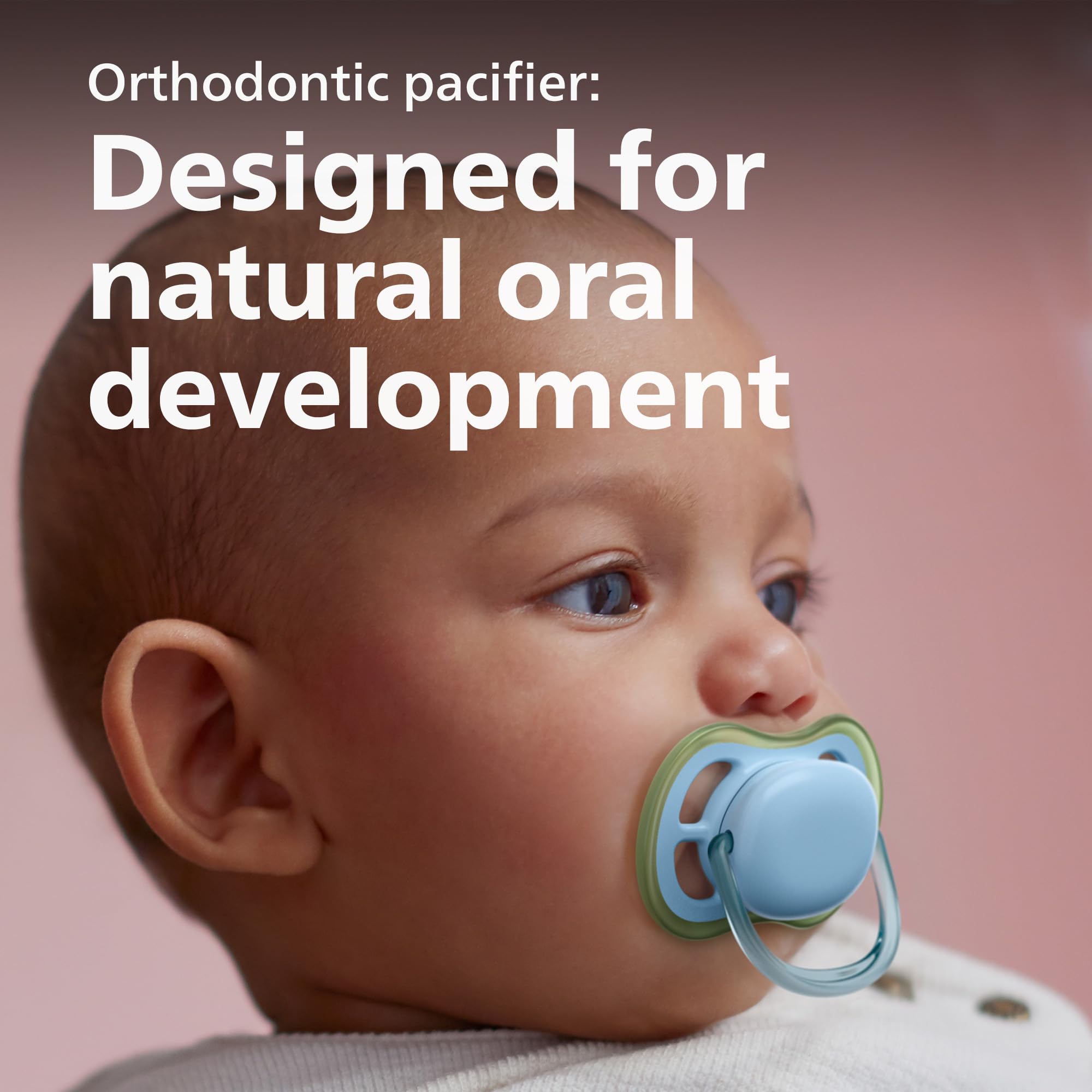 Philips Avent Ultra Air Pacifier - 4-Pack Lightweight & Breathable Baby Soothers for 6-18 Months | BPA-Free, Includes Sterilizer Carry Case (SCF085/52) | Perfect for Daycare, Travel & Comforting Fussy Babies