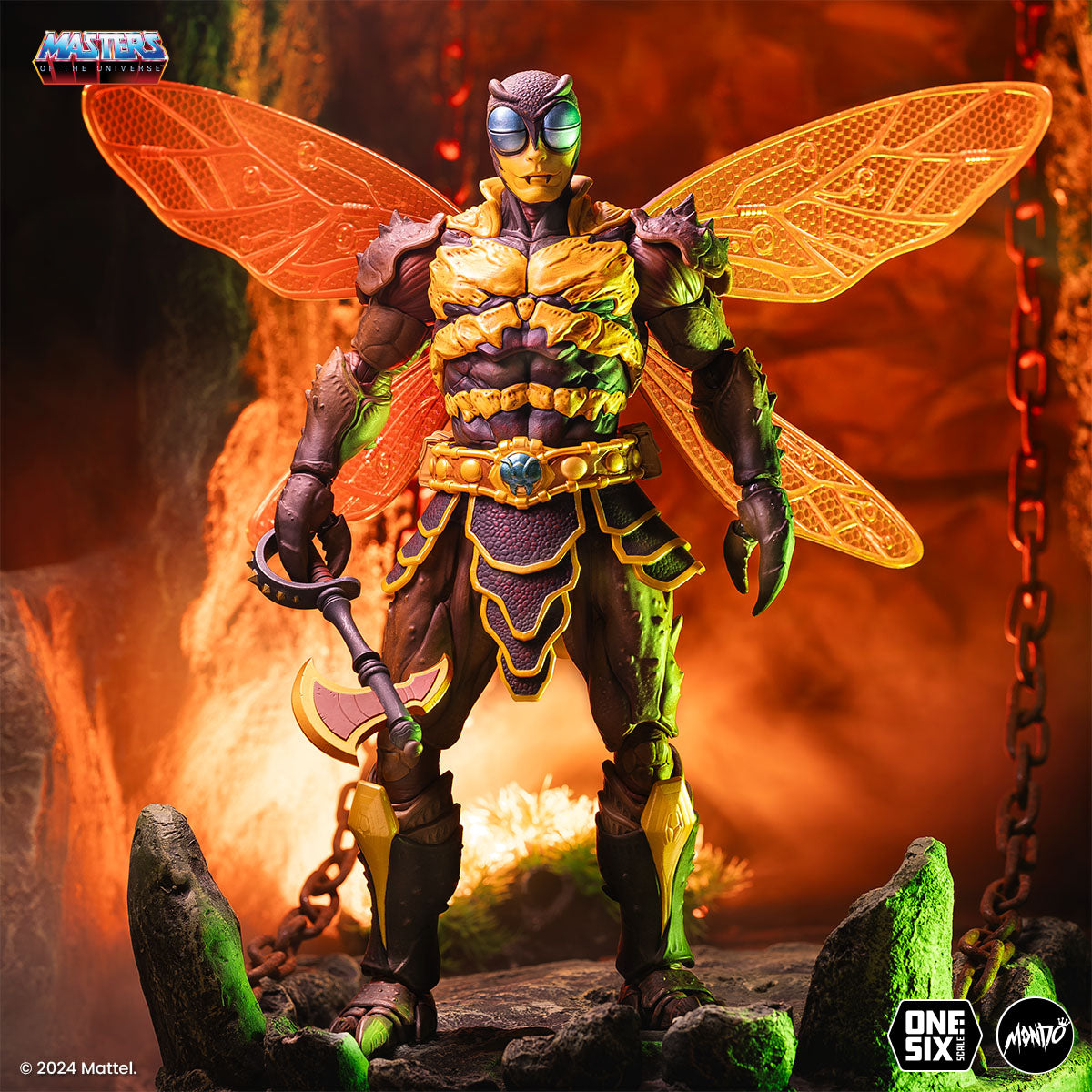 Masters of the Universe Buzz Off 1/6 Scale Action Figure - Timed Edition Collectible for Fans and Display - Perfect for Home Decor, Office Display, and Gift Giving