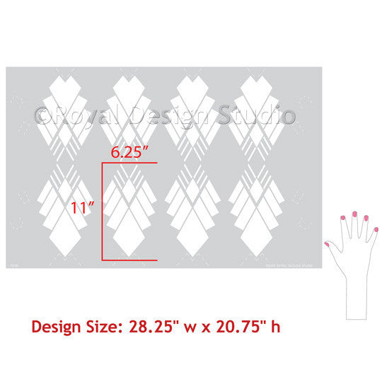 Deco Diamond Raven + Lily Stencil - Premium Reusable DIY Craft Stencils for Wall Art, Furniture, Fabric Painting - Perfect for Home Decor, Wedding, and Scrapbooking Projects