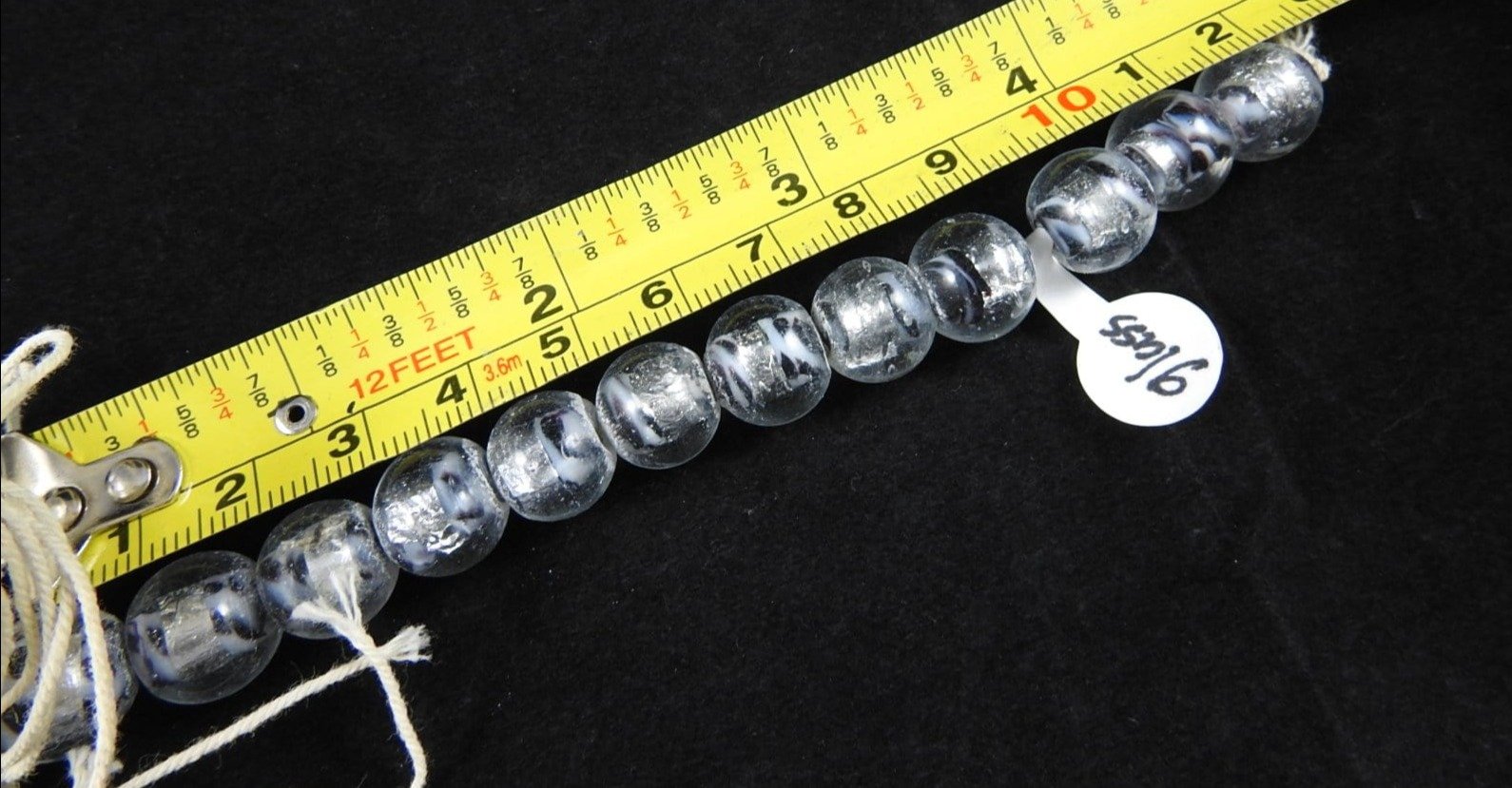 Clear, Silver & Black Glass Bead Strands for Jewelry Making - DIY Necklace, Bracelet & Craft Supplies (12 Inch Strands, 6mm Beads) - Perfect for Handmade Gifts, Fashion Accessories & Beading Projects