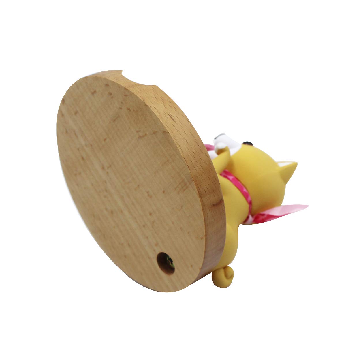 Wooden Dog Phone Stand - Cute Animal Cell Phone Holder for Desk, Smartphone & Mobile Phone Stand - Perfect for Home, Office, or Gift