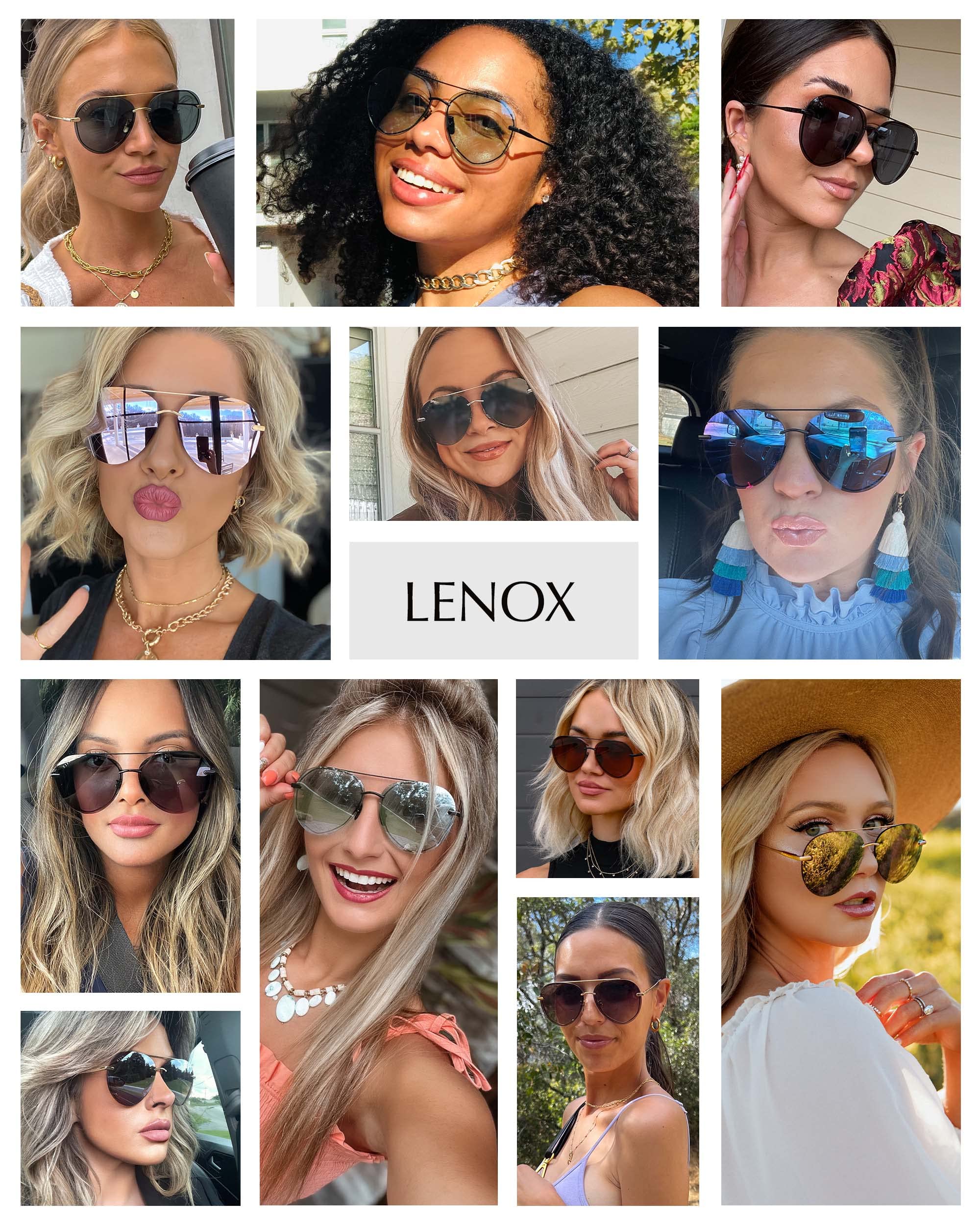 DIFF Lenox Designer Oversized Aviator Sunglasses for Women - UV400 Protection, Stainless Steel Frames - Perfect for Driving, Beach & Outdoor Activities